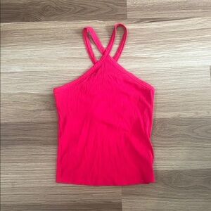 Old Navy Pink Sleeveless Fitted Crop Tank Top